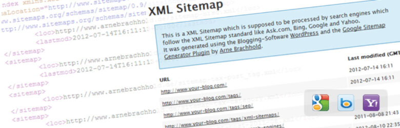 XML Sitemapsのサイトの背景画像